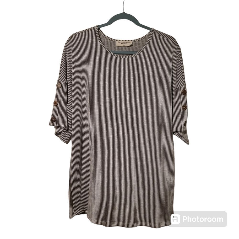 Grand ave design stripped blouse size 3X